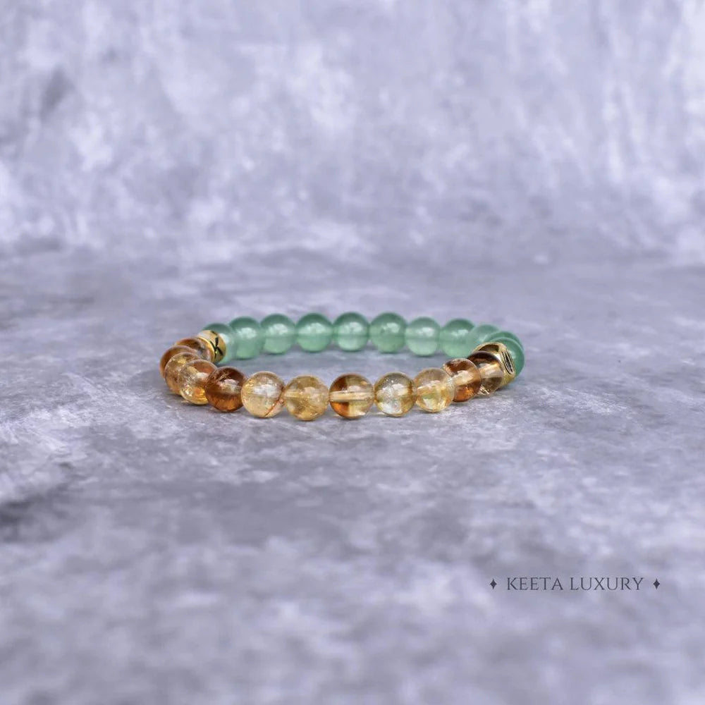 Fortune Flow - Green Aventurine & Citrine Bracelet